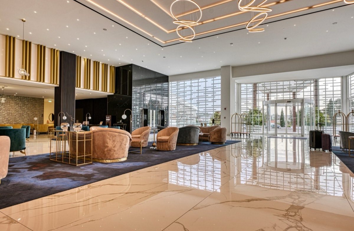 Vrissiana Boutique Beach Hotel marble lobby